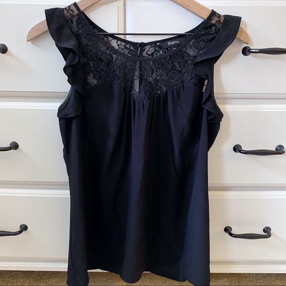 Express Black Lace Tank XS - Picture 1 of 3